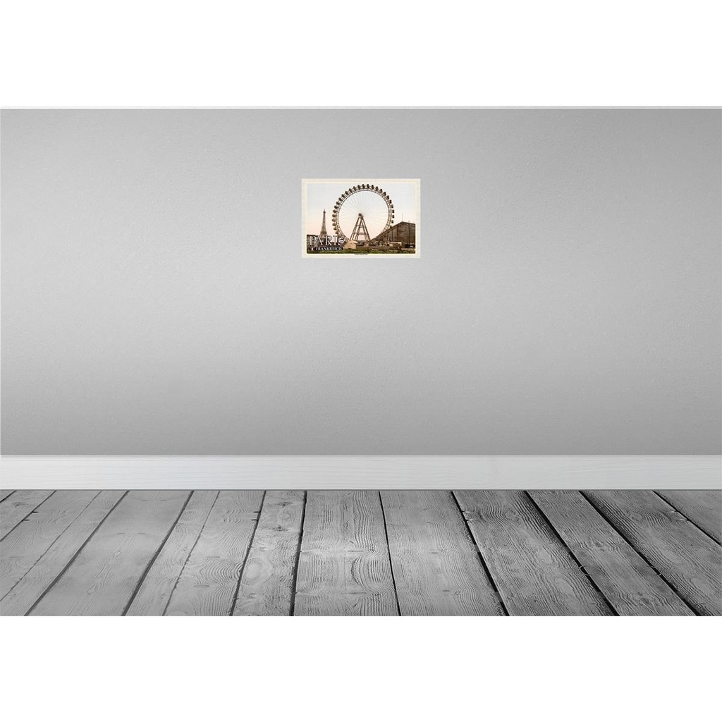 [LA-135186-H] Holzschild 20x30 cm Paris Frankreich Grande Roue Riesenrad Bildmotiv Reisemotiv Europa Bild 2