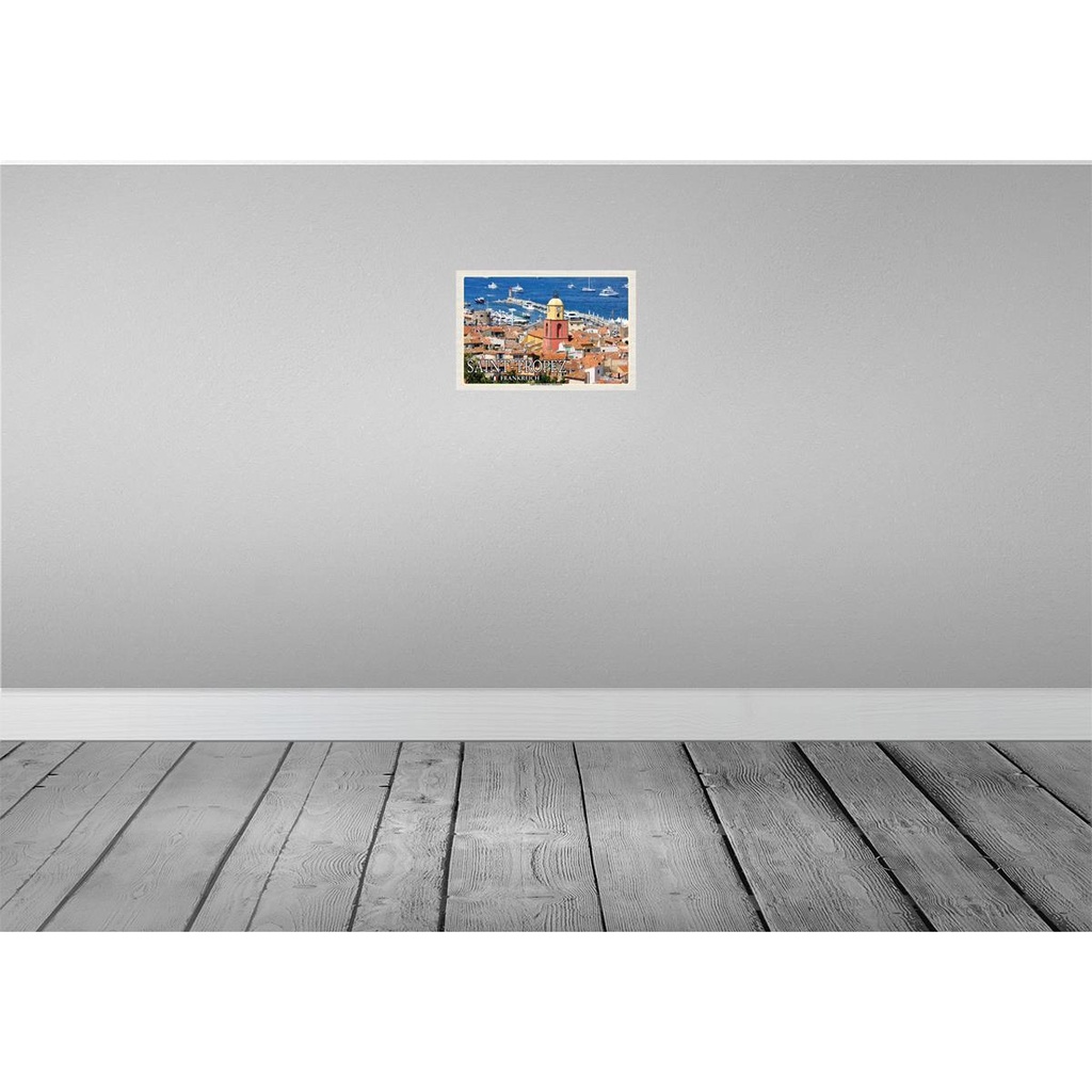 [LA-135199] Blechschild 20x30 cm Saint-Tropez Eglise Notre-Dame-de Bildmotiv Reisemotiv Abenteuer Reisen Urlaub Bild 2