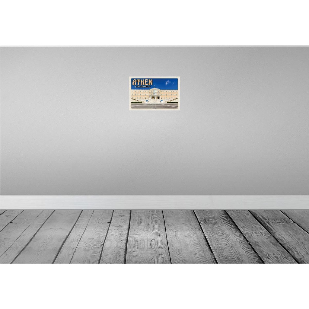 [LA-135213-H] Holzschild 20x30 cm Athen Griechenland Syntagma Platz Bildmotiv Reisemotiv Abenteuer Reisen Bild 2