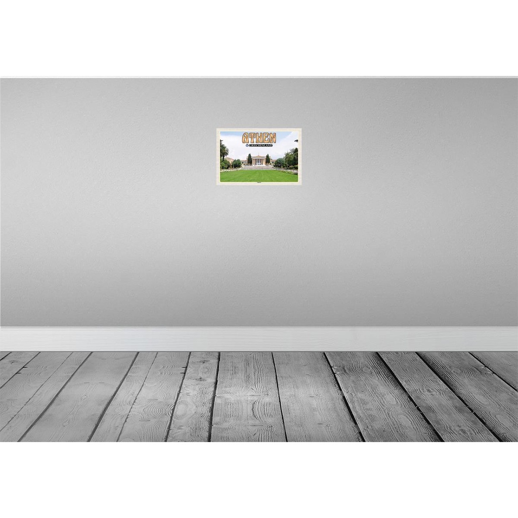 [LA-135214-H] Holzschild 20x30 cm Athen Griechenland Zappeion Kongress Bildmotiv Reisemotiv Abenteuer Reisen Bild 2