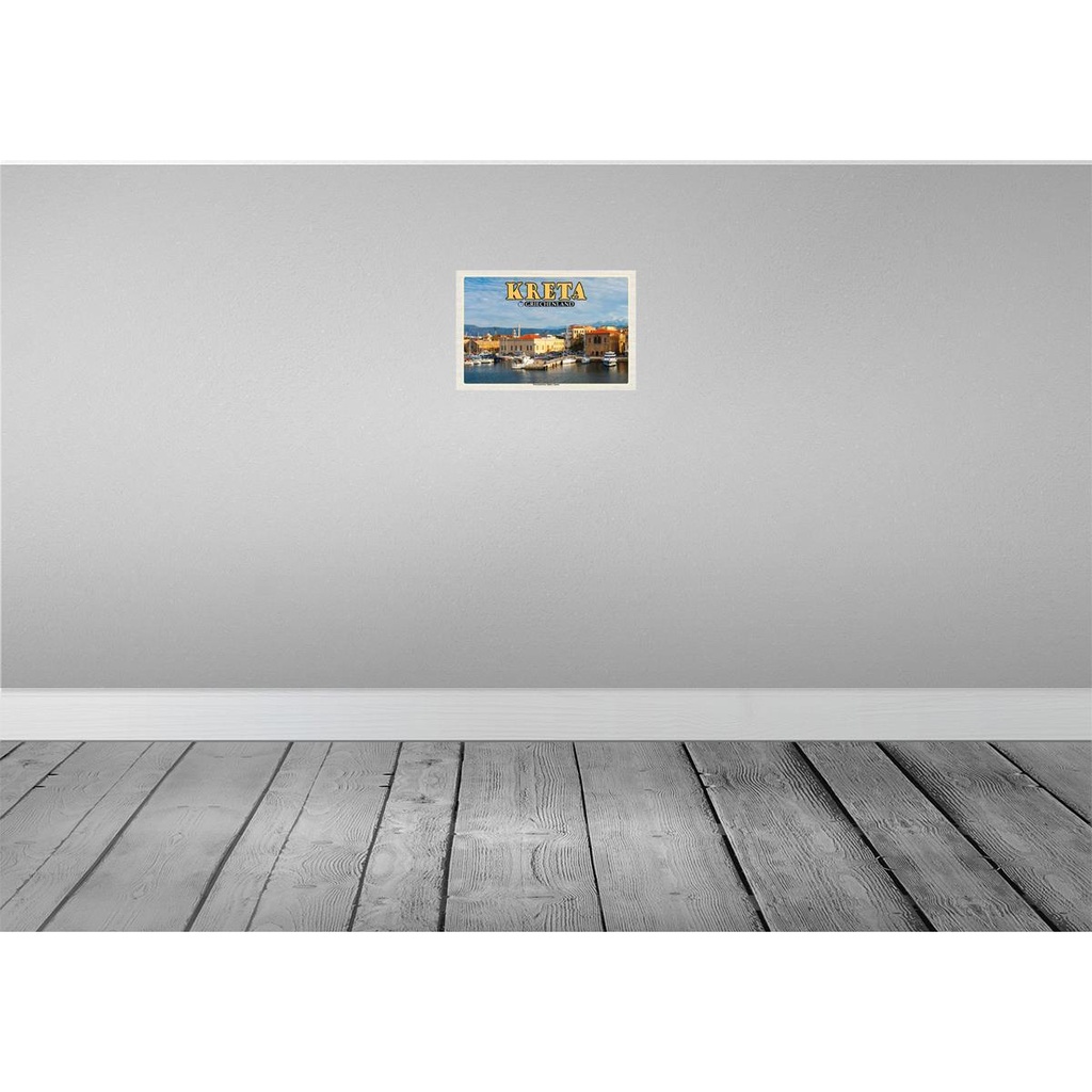 [LA-135227] Blechschild 20x30 cm Kreta Griechenland Venezianischer Hafen Bildmotiv Reisemotiv Abenteuer Reisen Urlaub Bild 2