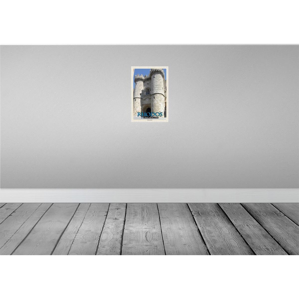 [LA-135229-H] Holzschild 30x20 cm Rhodos Griechenland Großmeisterpalast Bildmotiv Reisemotiv Europa Bild 2