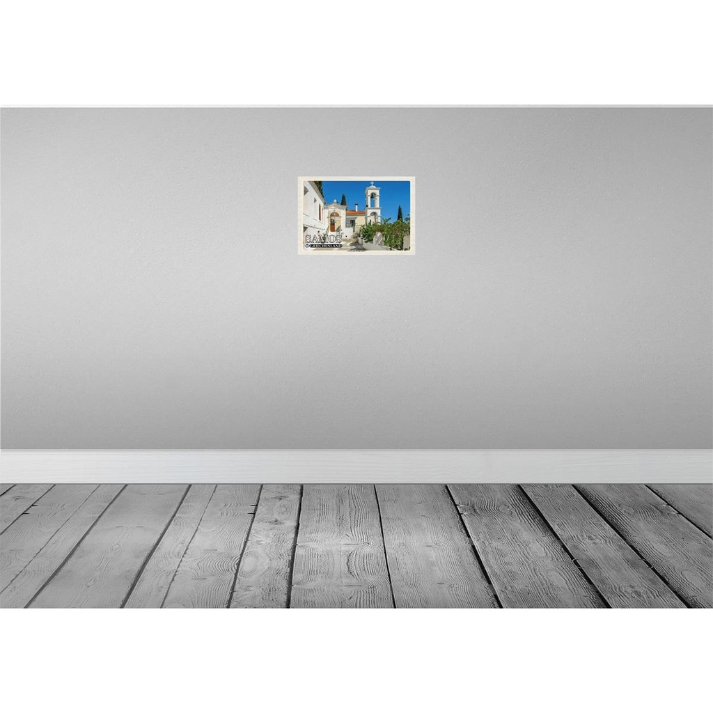 [LA-135238-H] Holzschild 20x30 cm Samos Griechenland Klosteranlage Panagia Bildmotiv Reisemotiv Europa Bild 2