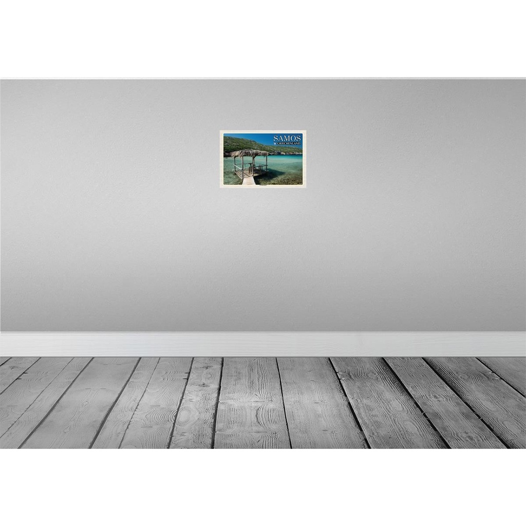 [LA-135241] Blechschild 20x30 cm Samos Griechenland Livadaki Beach Meer Bildmotiv Reisemotiv Abenteuer Reisen Urlaub Bild 2