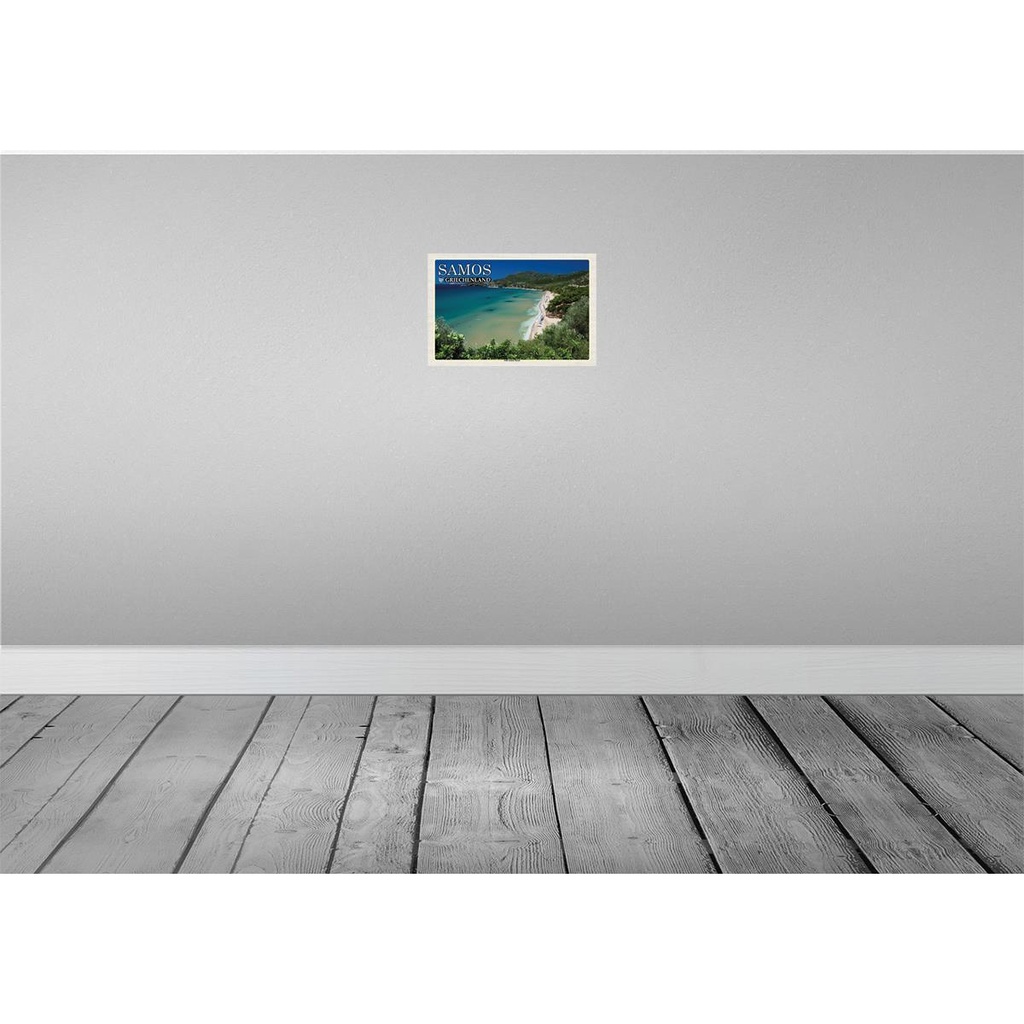 [LA-135243-H] Holzschild 20x30 cm Samos Griechenland Psili Ammos Beach Bildmotiv Reisemotiv Europa Bild 2