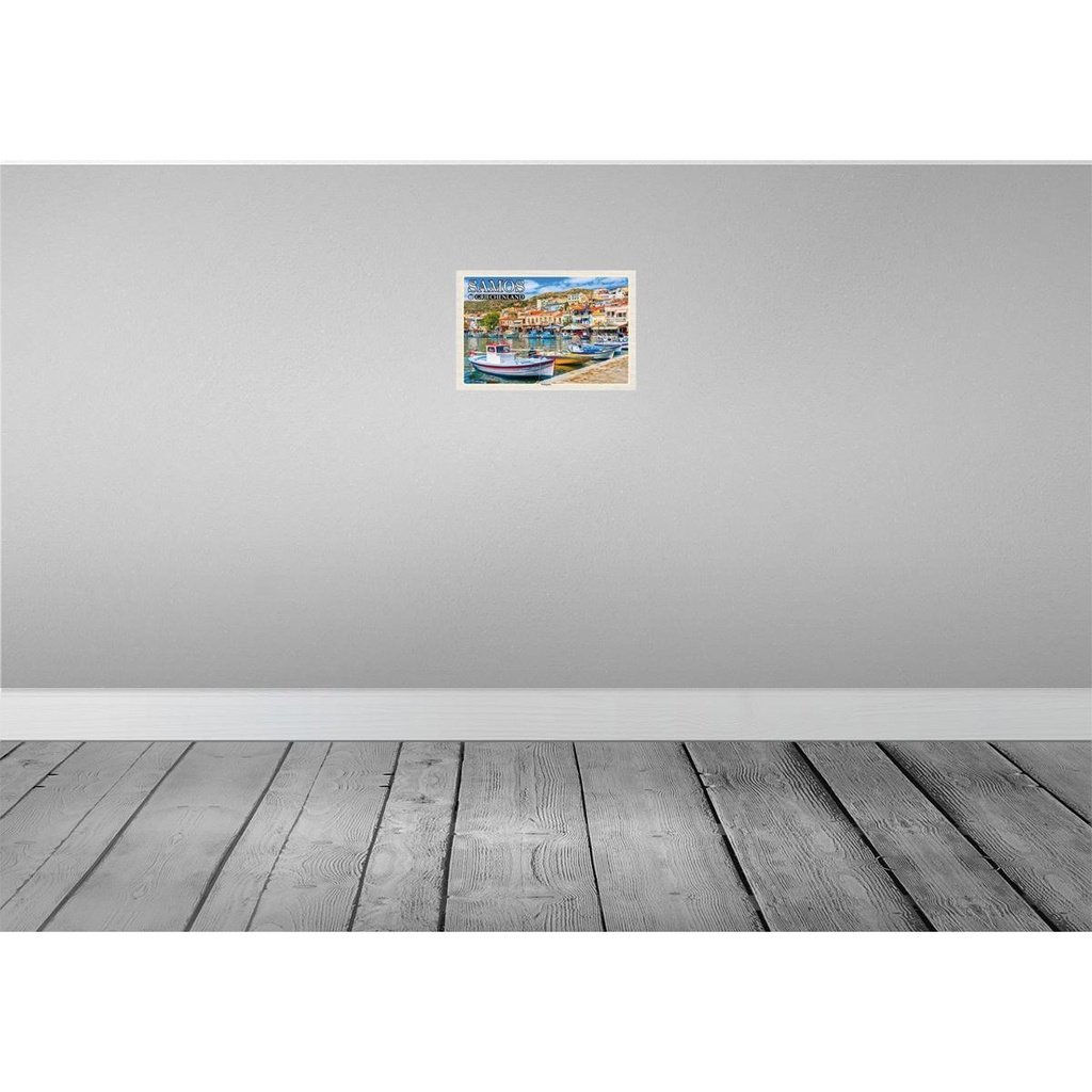 [LA-135244] Blechschild 20x30 cm Samos Griechenland Pythagório Kleinstadt Bildmotiv Reisemotiv Abenteuer Reisen Urlaub Bild 2