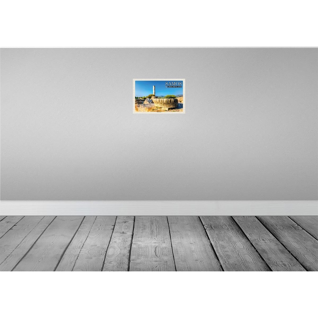 [LA-135245-H] Holzschild 20x30 cm Samos Griechenland Tempel der Hera Bildmotiv Reisemotiv Europa Bild 2