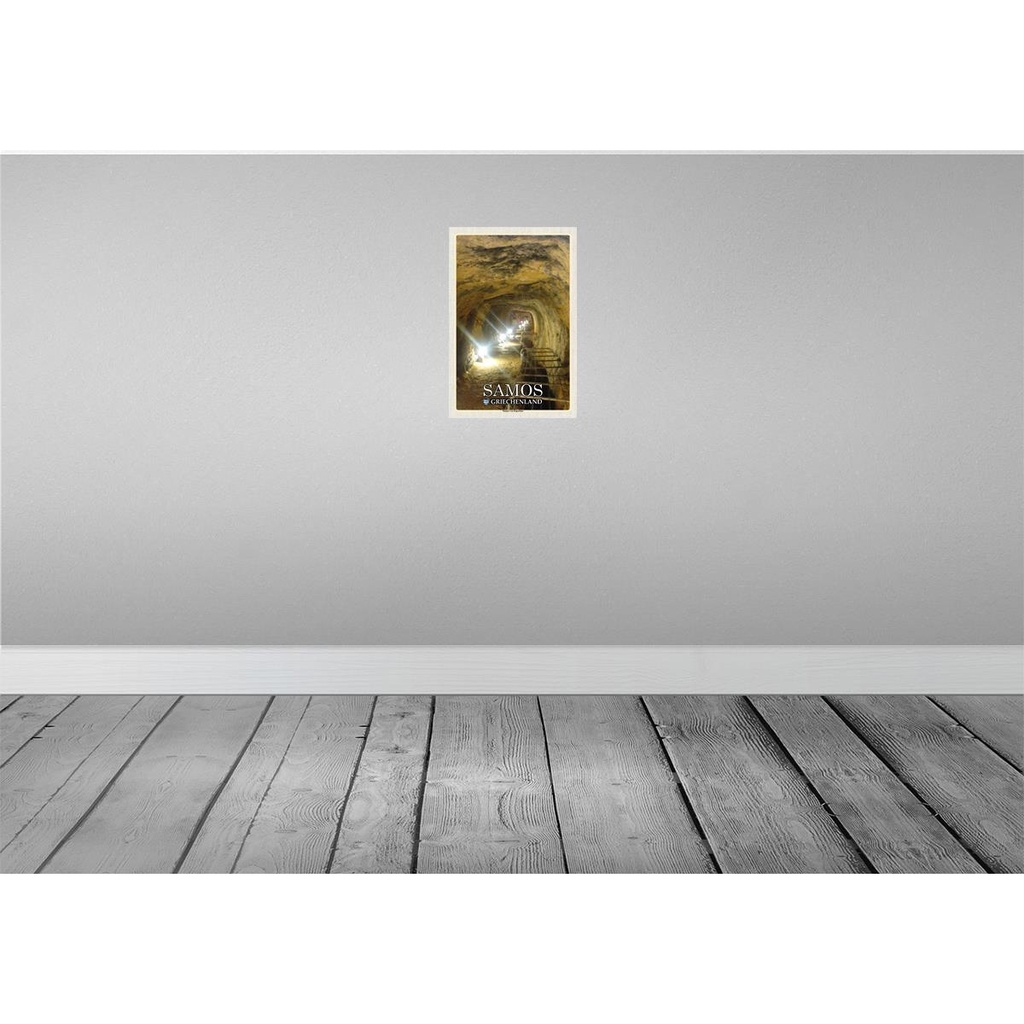 [LA-135246] Blechschild 30x20 cm Samos Griechenland Tunnel von Eupalinos Bildmotiv Reisemotiv Abenteuer Reisen Urlaub Bild 2