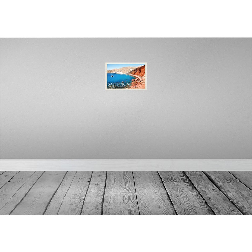 [LA-135260] Blechschild 20x30 cm Santorin Griechenland Red Beach Strand Bildmotiv Reisemotiv Abenteuer Reisen Urlaub Bild 2