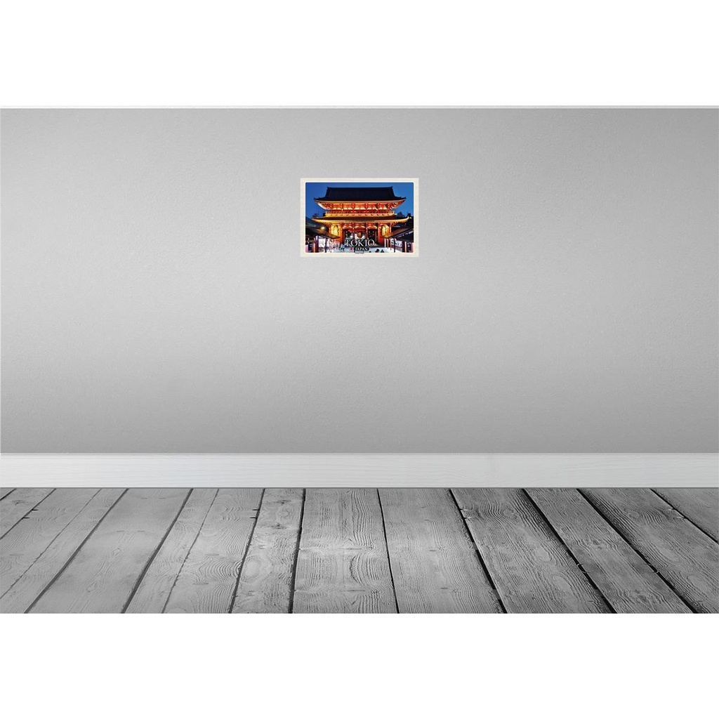 [LA-135265-H] Holzschild 20x30 cm Tokio Japan Sensoji-Tempel Bildmotiv Reisemotiv Straße Stadt Bild 2