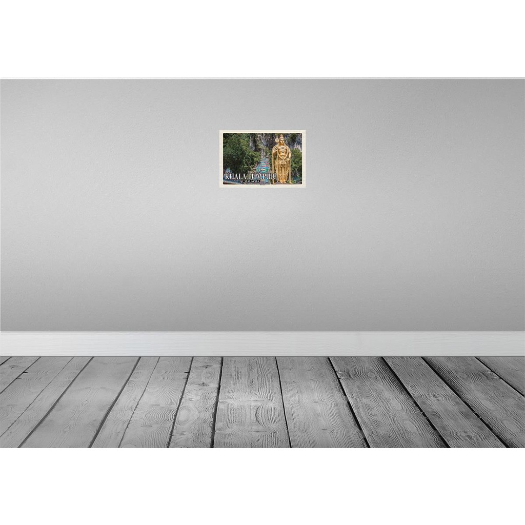 [LA-135279-H] Holzschild 20x30 cm Kuala Lumpur Malaysia Batu Caves Bildmotiv Reisemotiv Abenteuer Reisen Bild 2