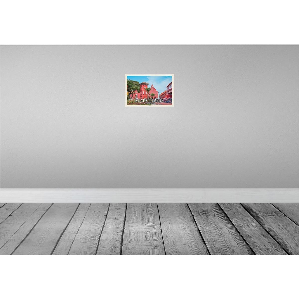 [LA-135281-H] Holzschild 20x30 cm Kuala Lumpur Malaysia Malakka Stadt Kirche Bildmotiv Reisemotiv Abenteuer Reisen Bild 2