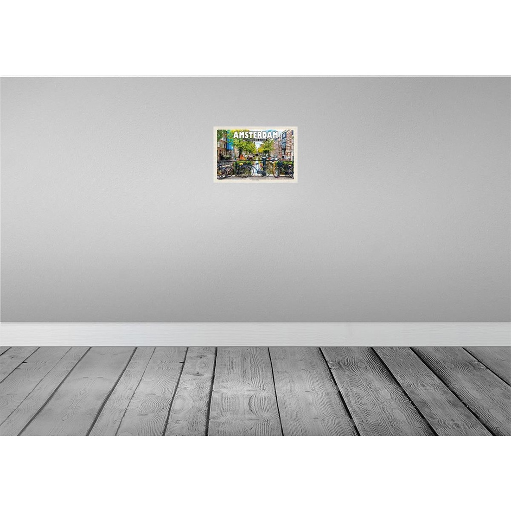 [LA-135294] Blechschild 20x30 cm Amsterdam Niederlande Stadtteil Jordaan Bildmotiv Reisemotiv Abenteuer Reisen Urlaub Bild 2