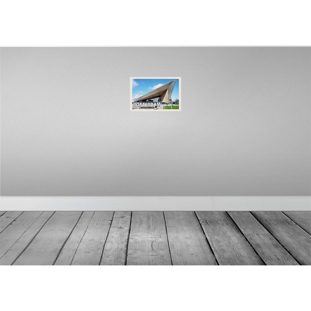 [LA-135303] Blechschild 20x30 cm Rotterdam Niederlande Hauptbahnhof Bildmotiv Reisemotiv Abenteuer Reisen Urlaub Bild 2