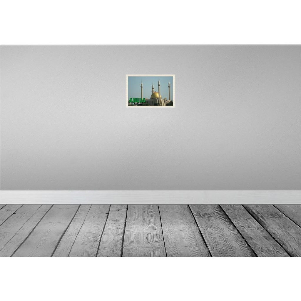 [LA-135310-H] Holzschild 20x30 cm Abuja Nigeria Nationalmoschee Bildmotiv Reisemotiv Urlaub Bild 2