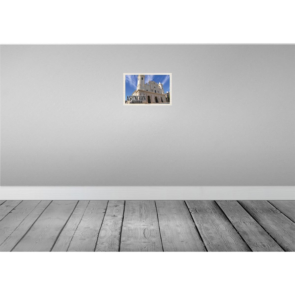 [LA-135313] Blechschild 20x30 cm Asuncion Paraguay Catedral Metropolitana Bildmotiv Reisemotiv Abenteuer Reisen Urlaub Bild 2