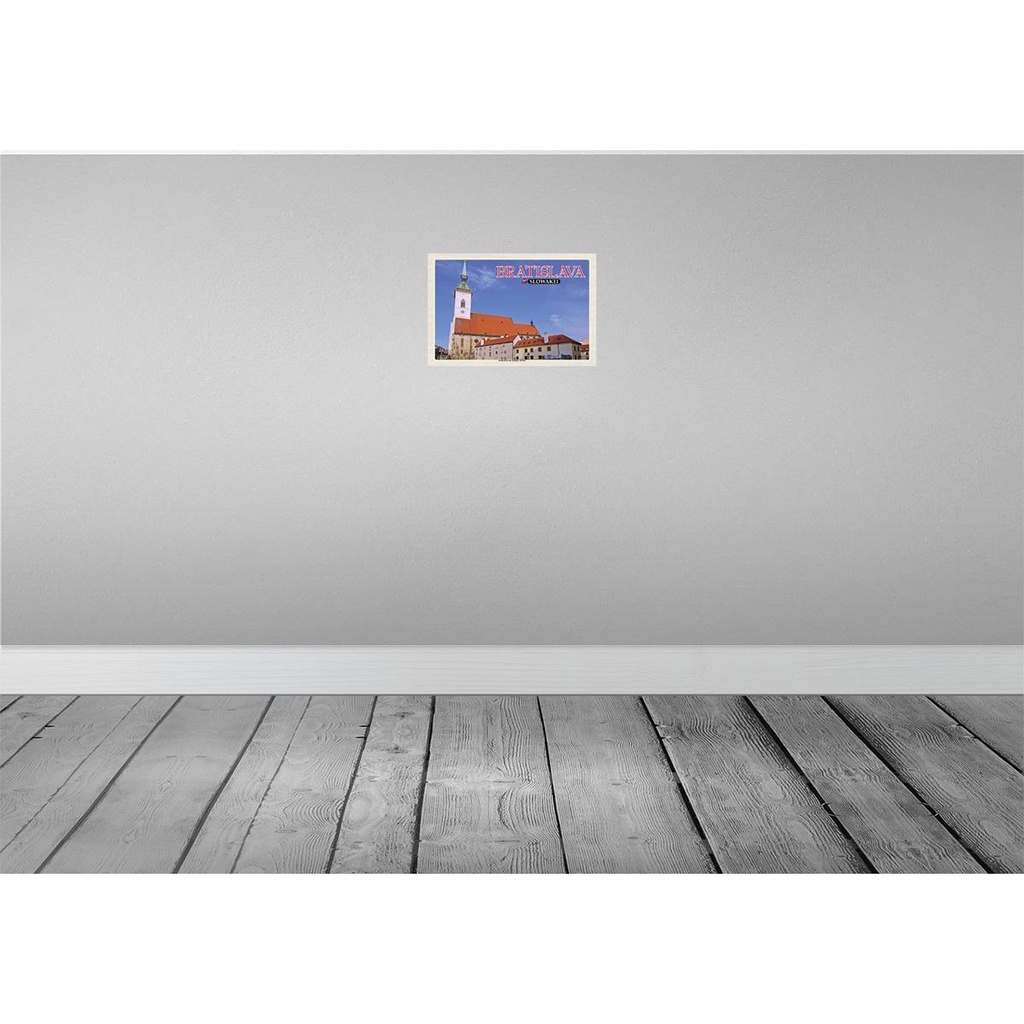 [LA-135329-H] Holzschild 20x30 cm Bratislava Kathedrale Heiligen Martin Bildmotiv Reisemotiv Europa Bild 2