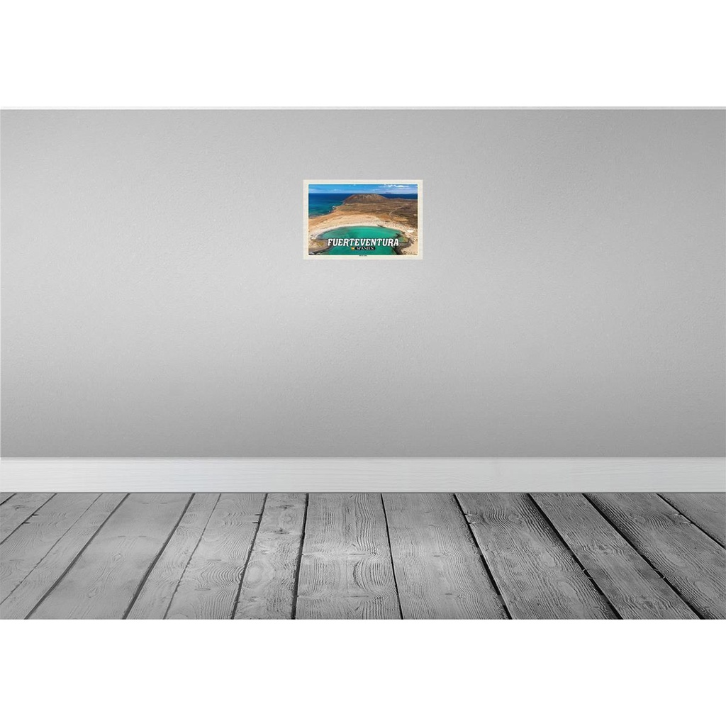 [LA-135344-H] Holzschild 20x30 cm Fuerteventura Spanien Isla de Lobos Insel Bildmotiv Reisemotiv Europa Bild 2