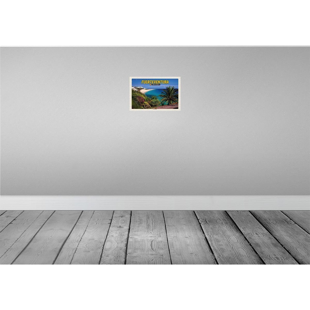 [LA-135347-H] Holzschild 20x30 cm Fuerteventura Spanien Playa Jandia Meer Bildmotiv Reisemotiv Europa Bild 2