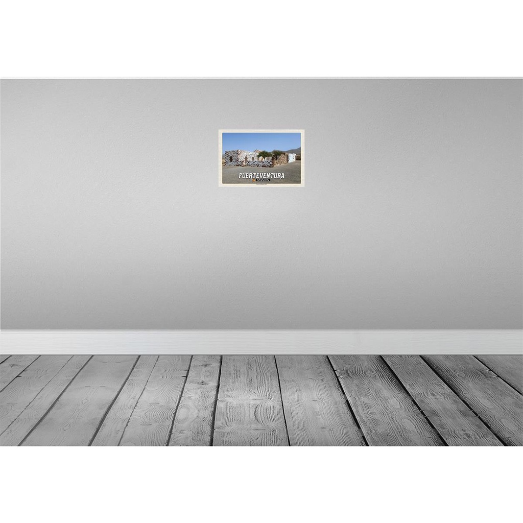 [LA-135348-H] Holzschild 20x30 cm Fuerteventura Spanien Puerto Rosario Tefia Bildmotiv Reisemotiv Europa Bild 2