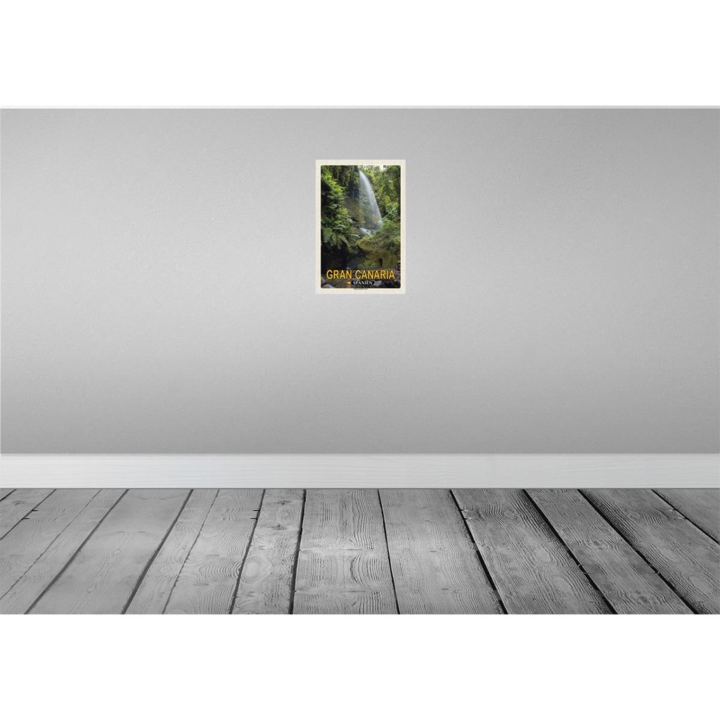 [LA-135352-H] Holzschild 30x20 cm Gran Canaria Spanien Barranco del Laurel Bildmotiv Reisemotiv Europa Bild 2