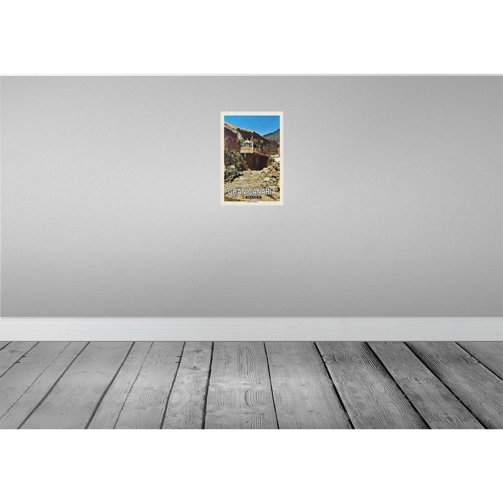 [LA-135358-H] Holzschild 30x20 cm Gran Canaria Spanien Las Casas Veneguera Bildmotiv Reisemotiv Europa Bild 2