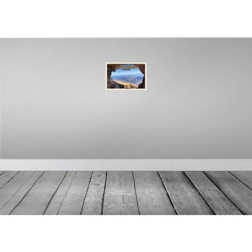 [LA-135361-H] Holzschild 20x30 cm Gran Canaria Spanien Pico de Nieves Berg Bildmotiv Reisemotiv Europa Bild 2