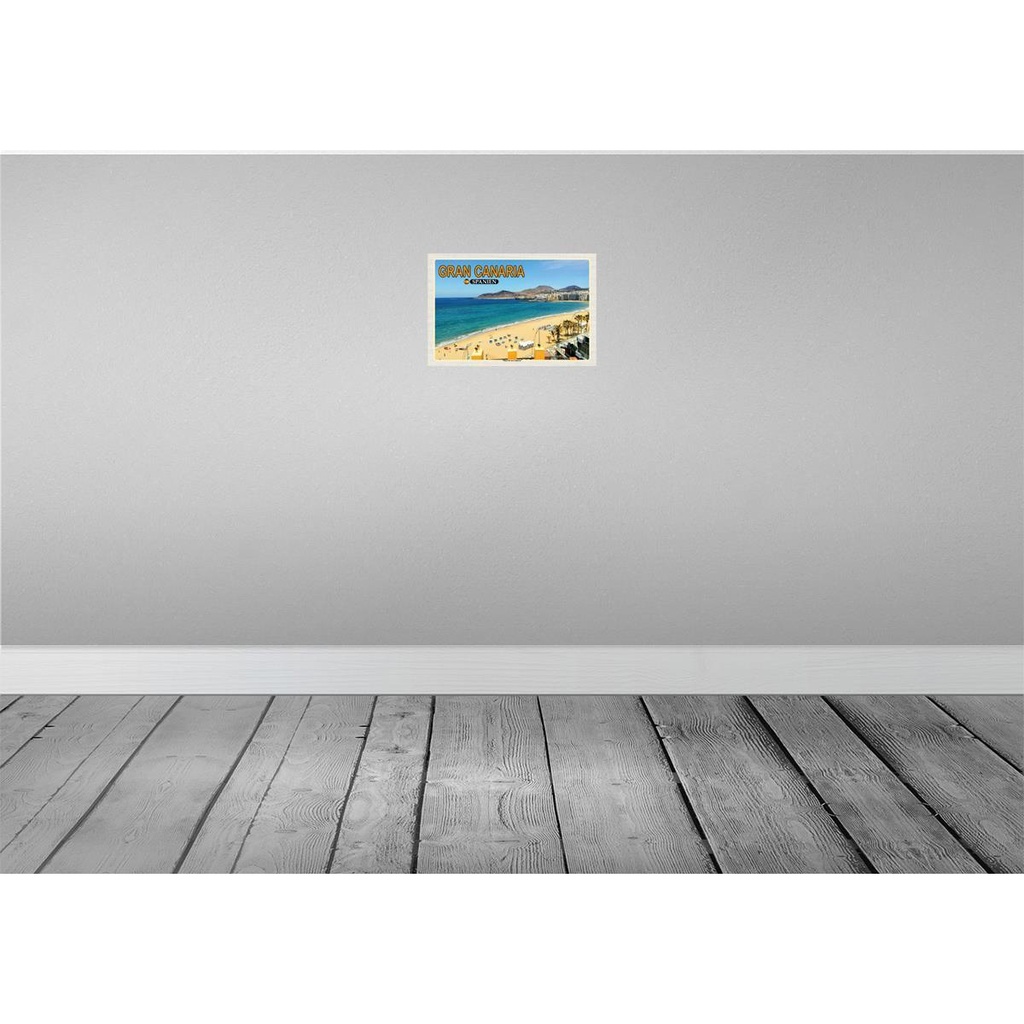 [LA-135362] Blechschild 20x30 cm Gran Canaria Reisen Urlaub Spanien Playa de las Canteras Bildmotiv Reisemotiv Abenteuer Bild 2