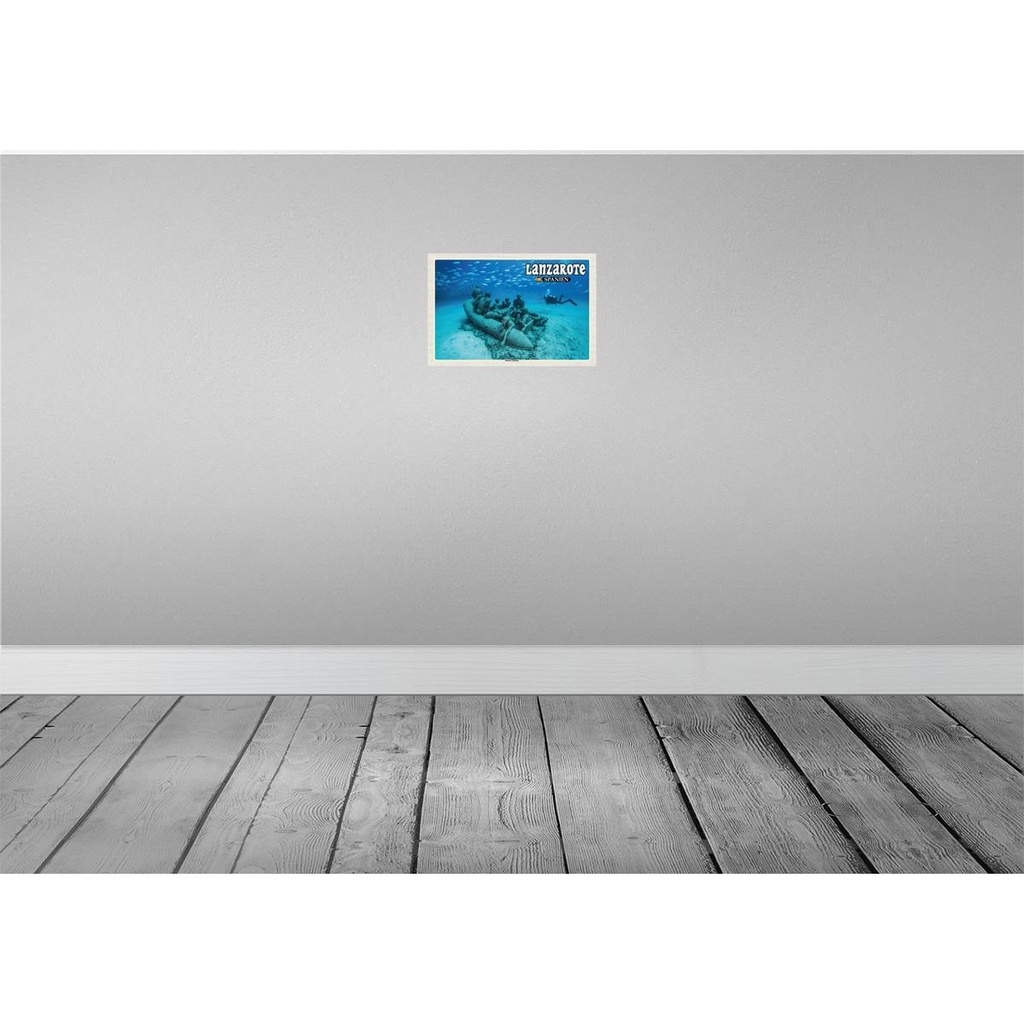 [LA-135373] Blechschild 20x30 cm Lanzarote Spanien Museo Atlantico Museum Bildmotiv Reisemotiv Abenteuer Reisen Urlaub Bild 2