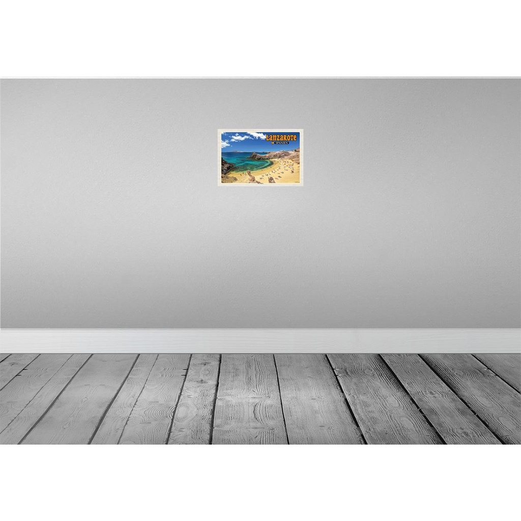[LA-135375] Blechschild 20x30 cm Lanzarote Spanien Urlaub Playa Blanca Strand Meer Bildmotiv Reisemotiv Abenteuer Reisen Bild 2