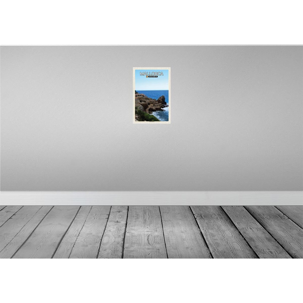 [LA-135377] Blechschild 30x20 cm Mallorca Spanien Cala de Estellences Bildmotiv Reisemotiv Abenteuer Reisen Urlaub Bild 2
