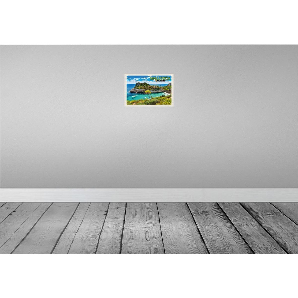 [LA-135381-H] Holzschild 20x30 cm Mallorca Spanien Cala s'Almunia Bucht Bildmotiv Reisemotiv Europa Bild 2