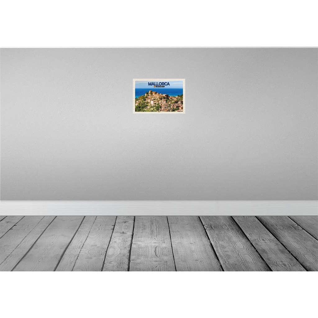 [LA-135383] Blechschild 20x30 cm Mallorca Spanien Deià Meer Kleinstadt Bildmotiv Reisemotiv Abenteuer Reisen Urlaub Bild 2