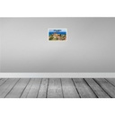 [LA-135383-H] Holzschild 20x30 cm Mallorca Spanien Deià Meer Kleinstadt Bildmotiv Reisemotiv Europa Bild 2