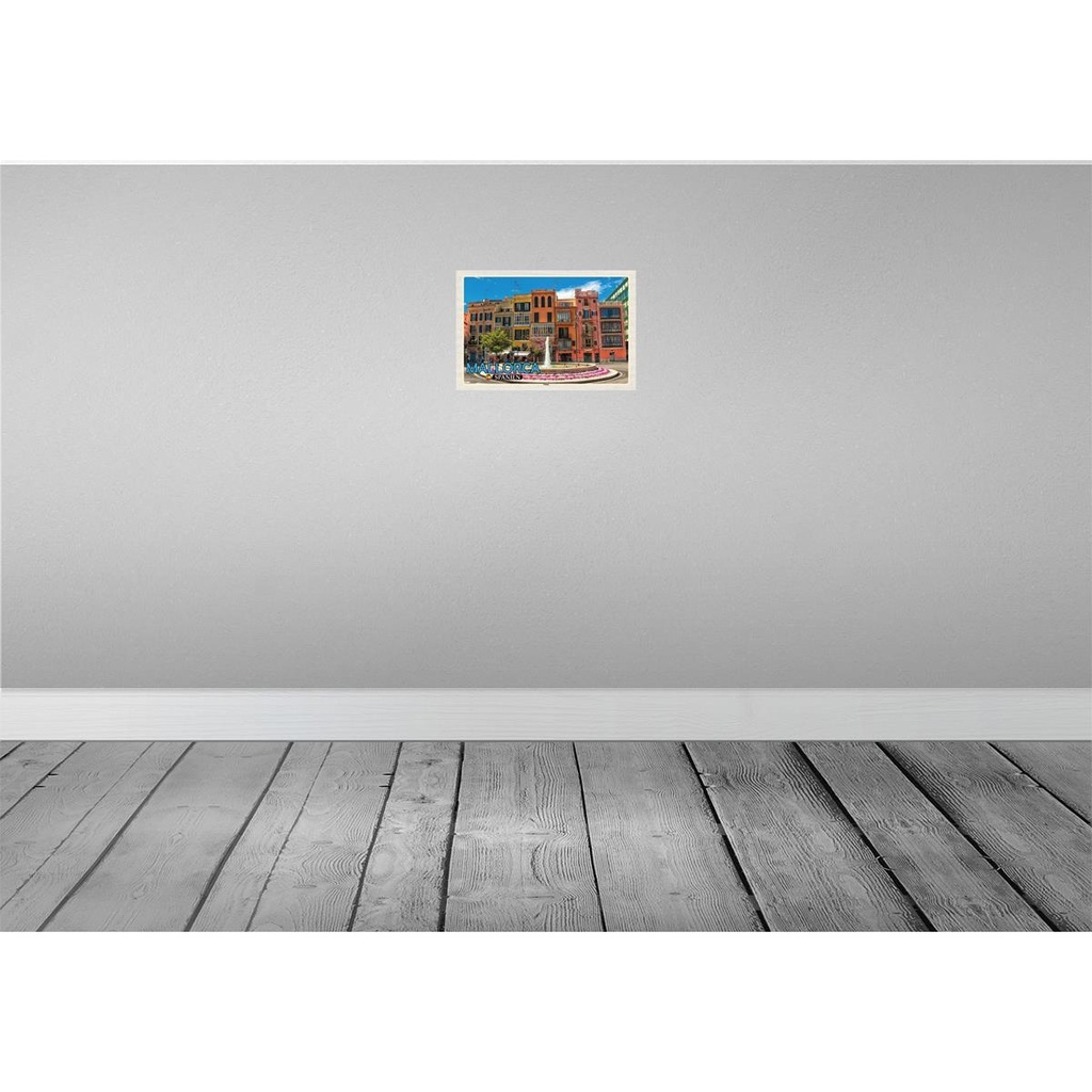 [LA-135389] Blechschild 20x30 cm Mallorca Spanien Palma Brunnen Bildmotiv Reisemotiv Abenteuer Reisen Urlaub Bild 2