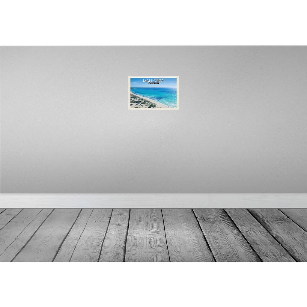 [LA-135391-H] Holzschild 20x30 cm Mallorca Spanien Platja Es Trenc Meer Bildmotiv Reisemotiv Europa Bild 2