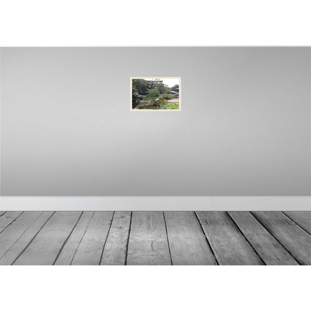 [LA-135419-H] Holzschild 20x30 cm Seoul Südkorea Changdeokgung Garten Bildmotiv Reisemotiv Abenteuer Reisen Bild 2