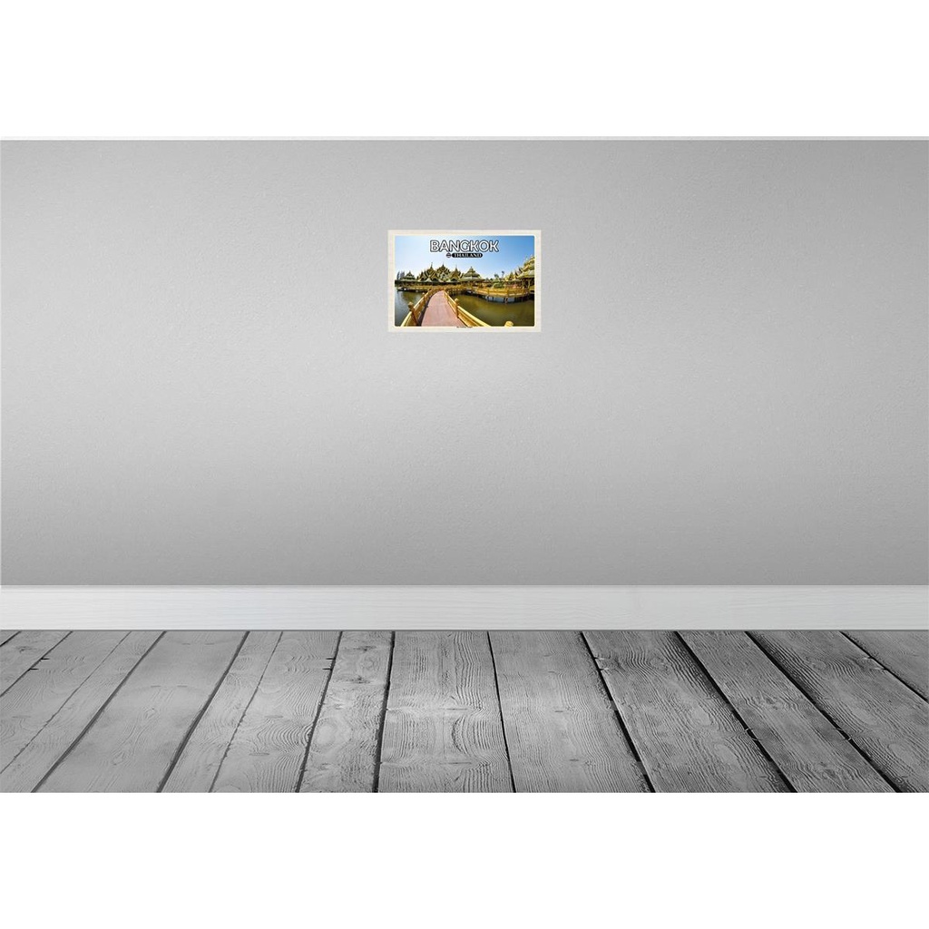 [LA-135429] Blechschild 20x30 cm Bangkok Thailand Der Goldene Tempel Bildmotiv Reisemotiv Abenteuer Reisen Urlaub Bild 2