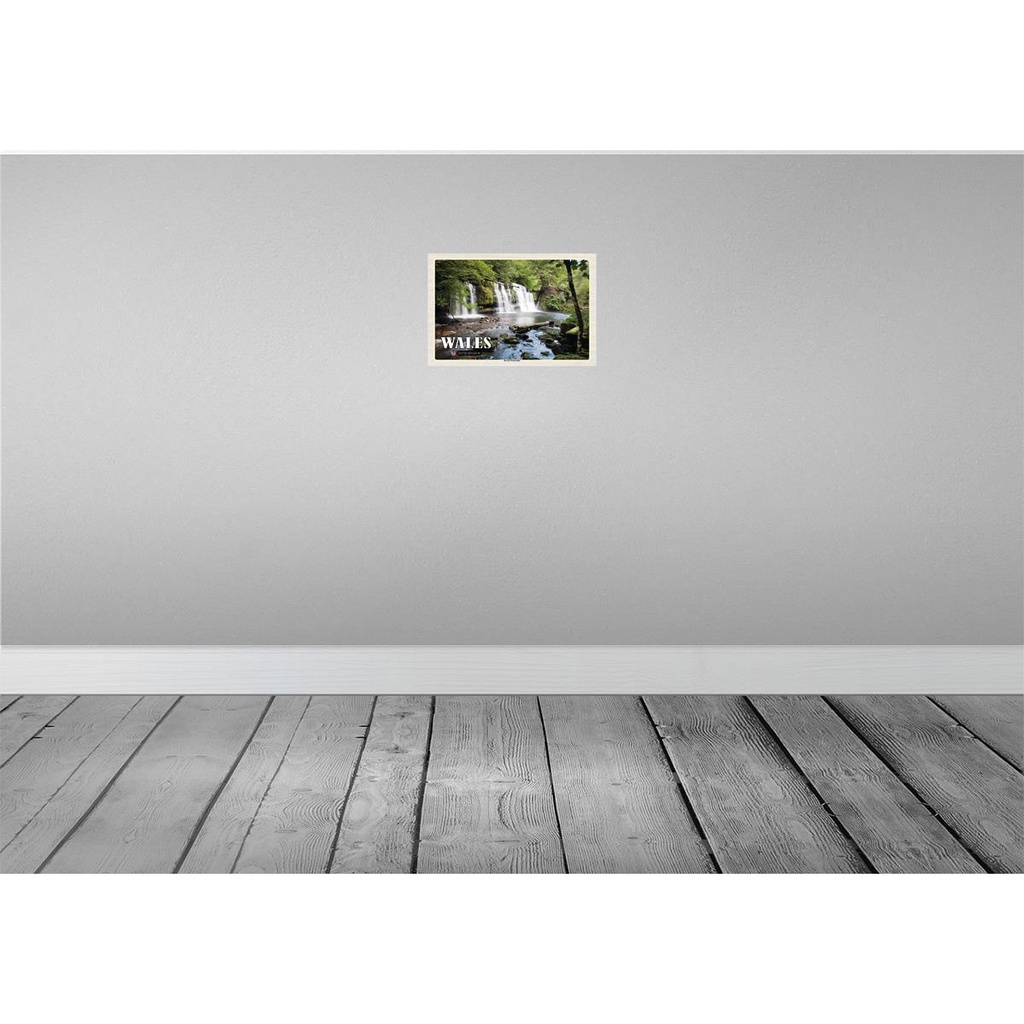 [LA-135435-H] Holzschild 20x30 cm Wales United Kingdom Brecon Wasserfälle Bildmotiv Reisemotiv Europa Bild 2