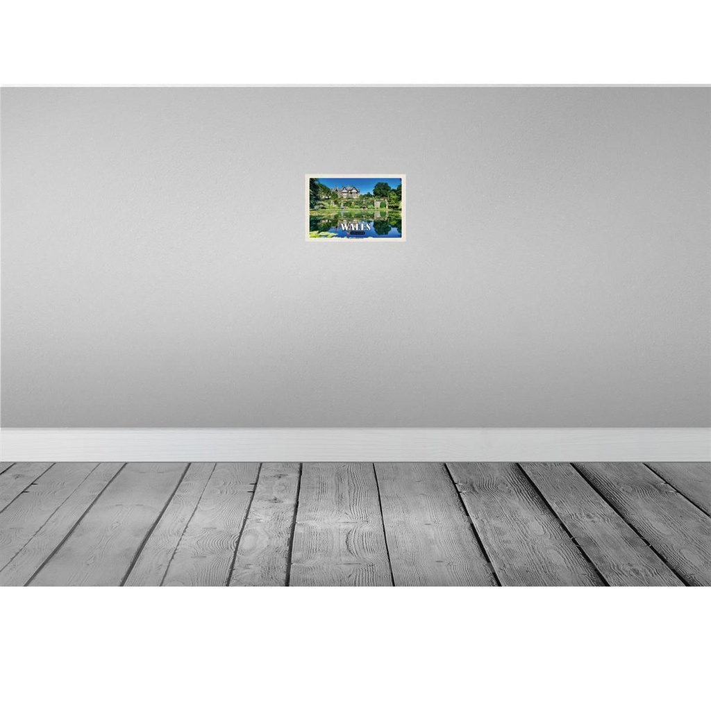 [LA-135440-H] Holzschild 20x30 cm Wales United Kingdom Bodnant Garden Bildmotiv Reisemotiv Europa Bild 2