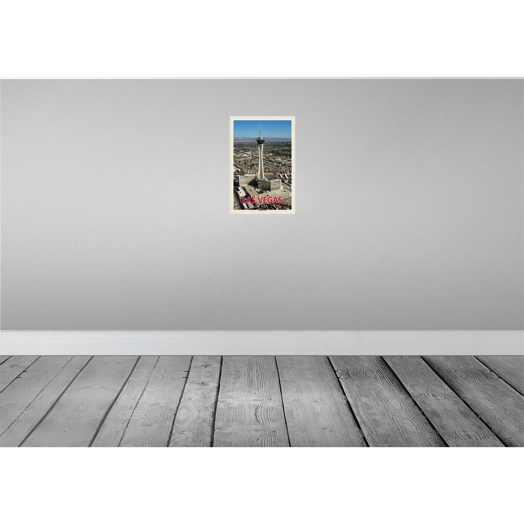 [LA-135469-H] Holzschild 30x20 cm Las Vegas USA Stratosphere Tower Bildmotiv Reisemotiv Amerika Bild 2