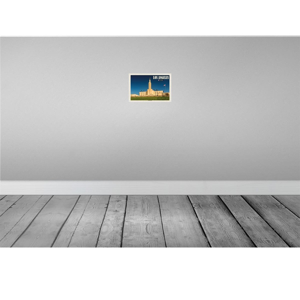 [LA-135477-H] Holzschild 20x30 cm Los Angeles USA Mormon Temple Bildmotiv Reisemotiv Amerika Bild 2