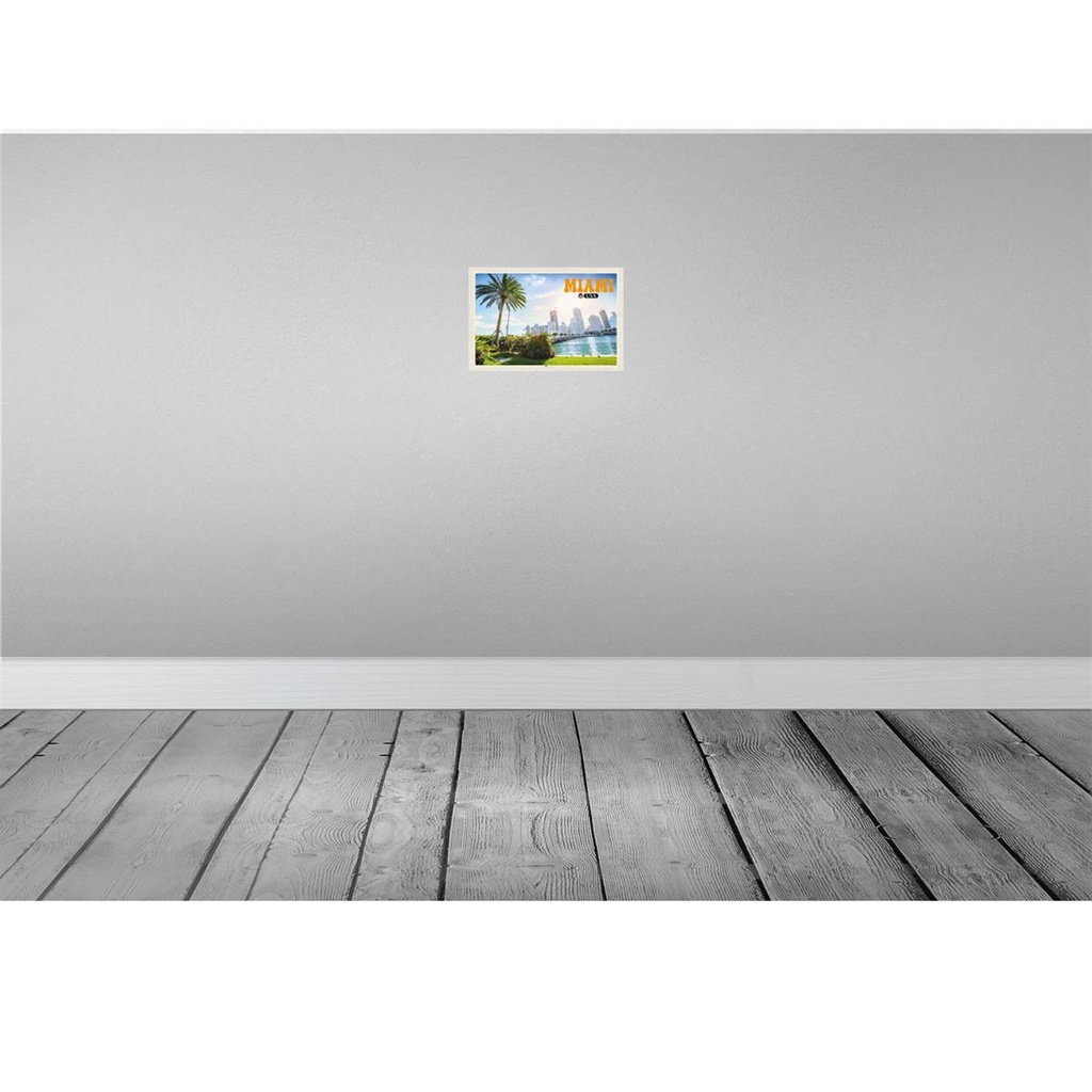 [LA-135484-H] Holzschild 20x30 cm Miami USA City Stadt Meer Palme Bildmotiv Reisemotiv Amerika Bild 2