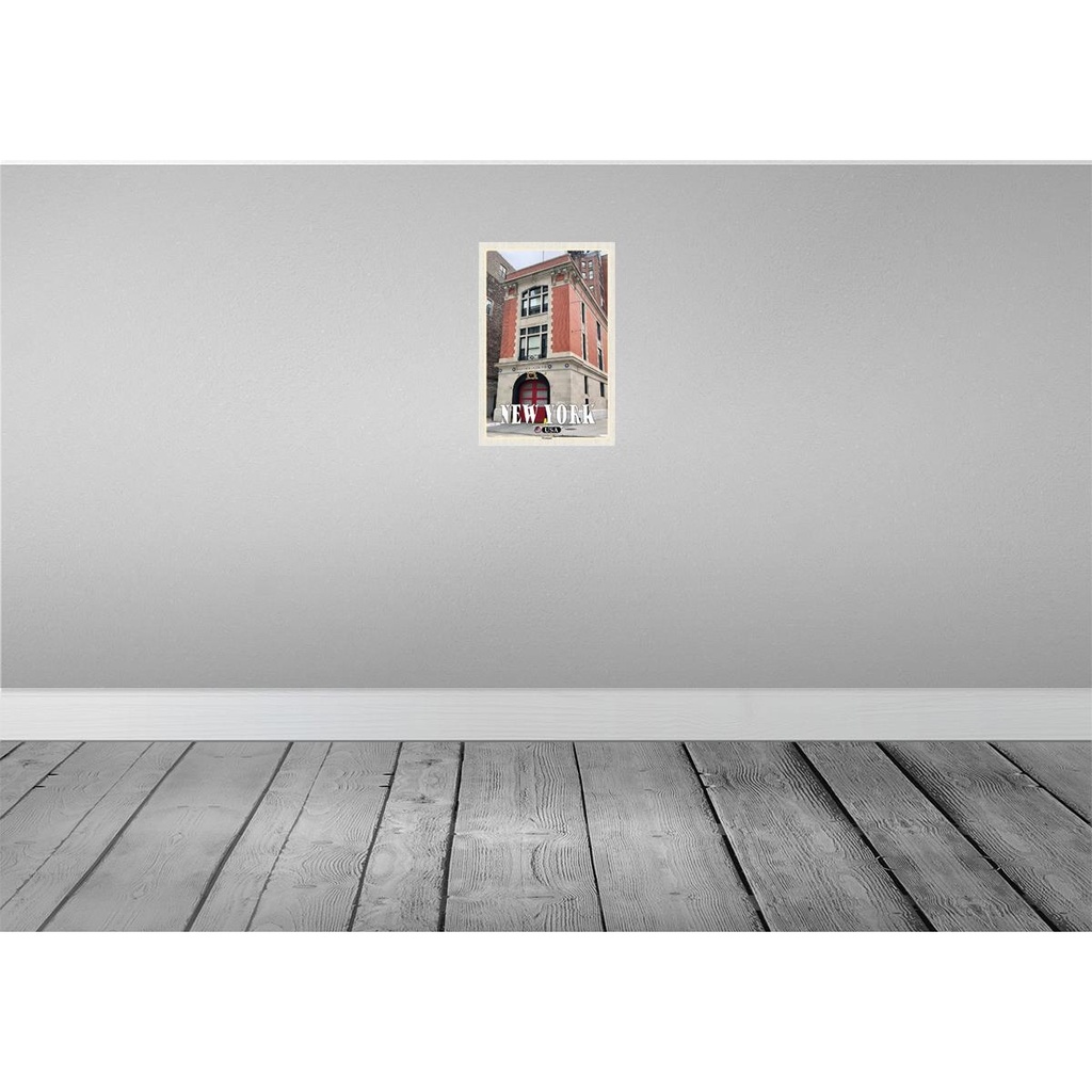 [LA-135492] Blechschild 30x20 cm New York USA Firehouse Bildmotiv Reisemotiv Abenteuer Reisen Urlaub Bild 2