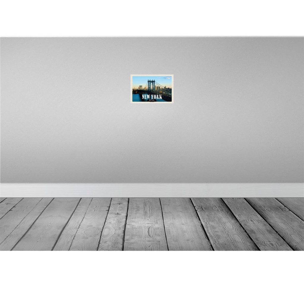 [LA-135497-H] Holzschild 20x30 cm New York USA Manhattan Bridge Brücke Bildmotiv Reisemotiv Amerika Bild 2