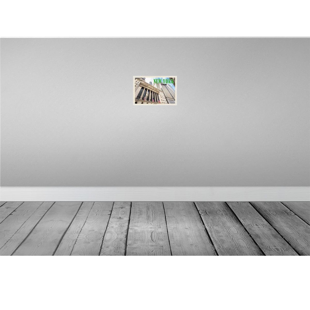 [LA-135507-H] Holzschild 20x30 cm New York USA Stock Exchange Börse Bildmotiv Reisemotiv Amerika Bild 2