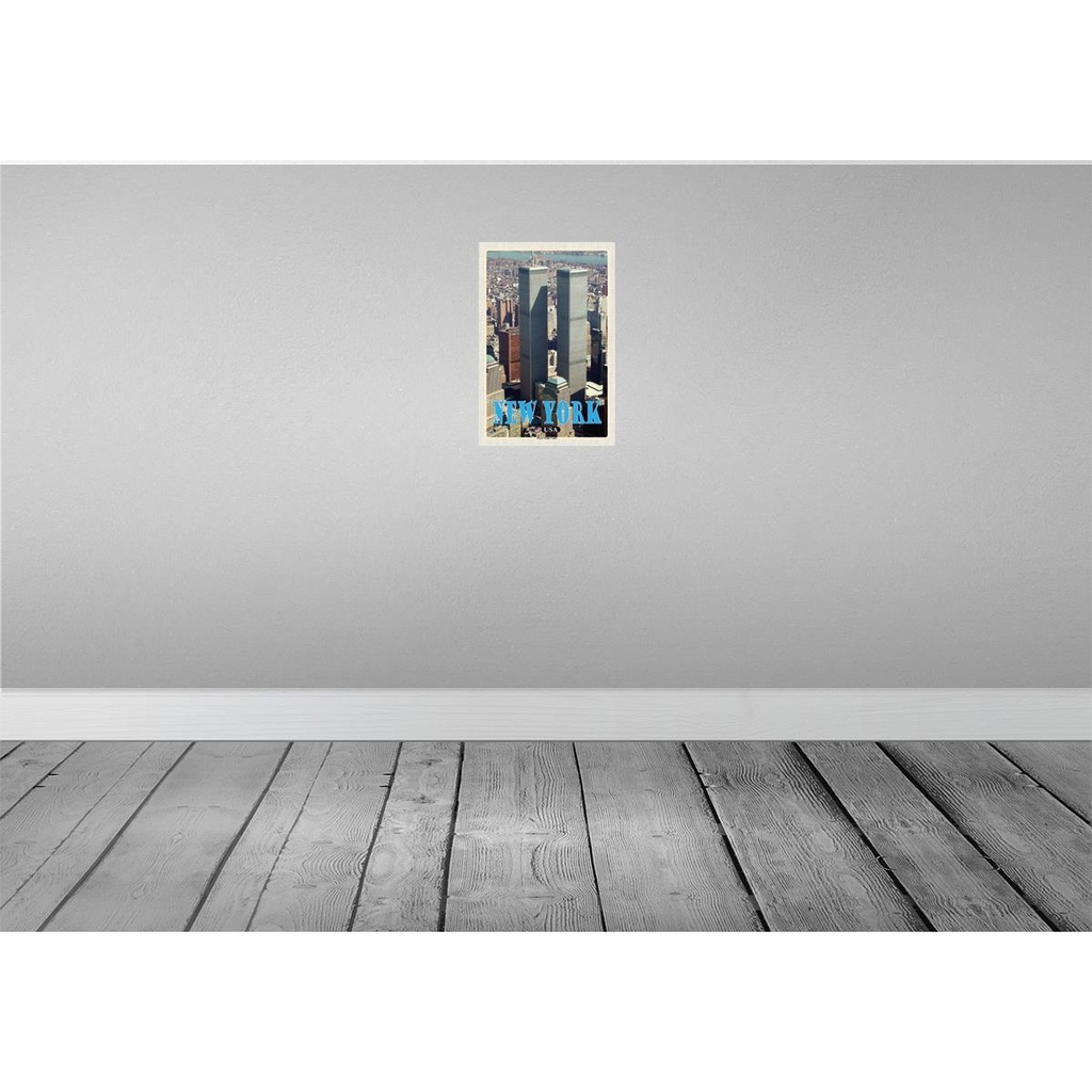 [LA-135512-H] Holzschild 30x20 cm New York USA World Trade Center Bildmotiv Reisemotiv Amerika Bild 2