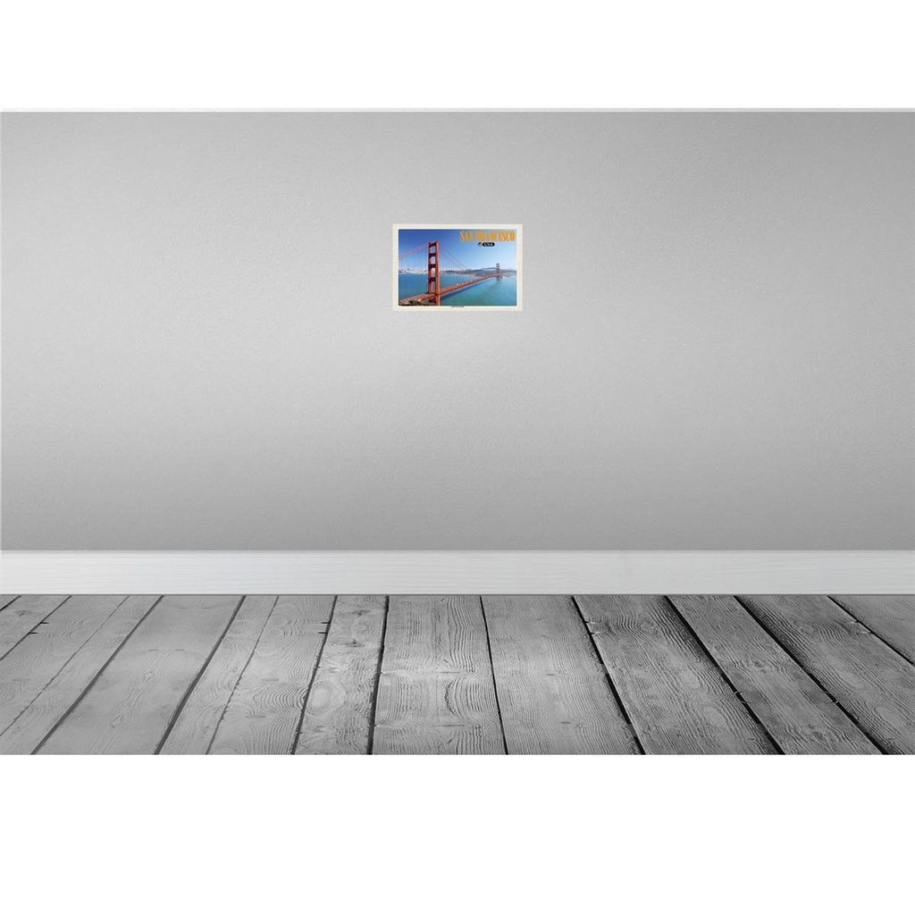 [LA-135517-H] Holzschild 20x30 cm San Francisco USA Golden Gate Bridge Bildmotiv Reisemotiv Amerika Bild 2