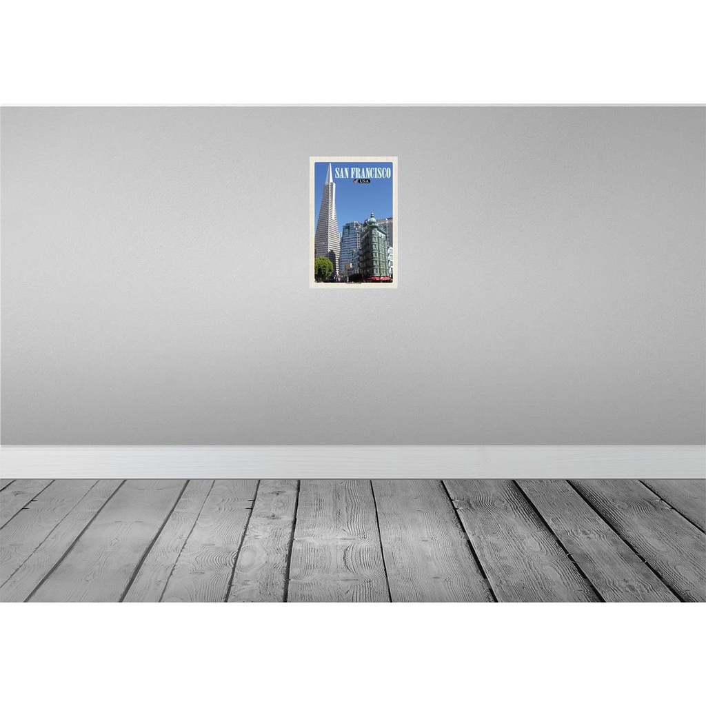 [LA-135520-H] Holzschild 30x20 cm San Francisco USA Transamerica Pyramid Bildmotiv Reisemotiv Amerika Bild 2
