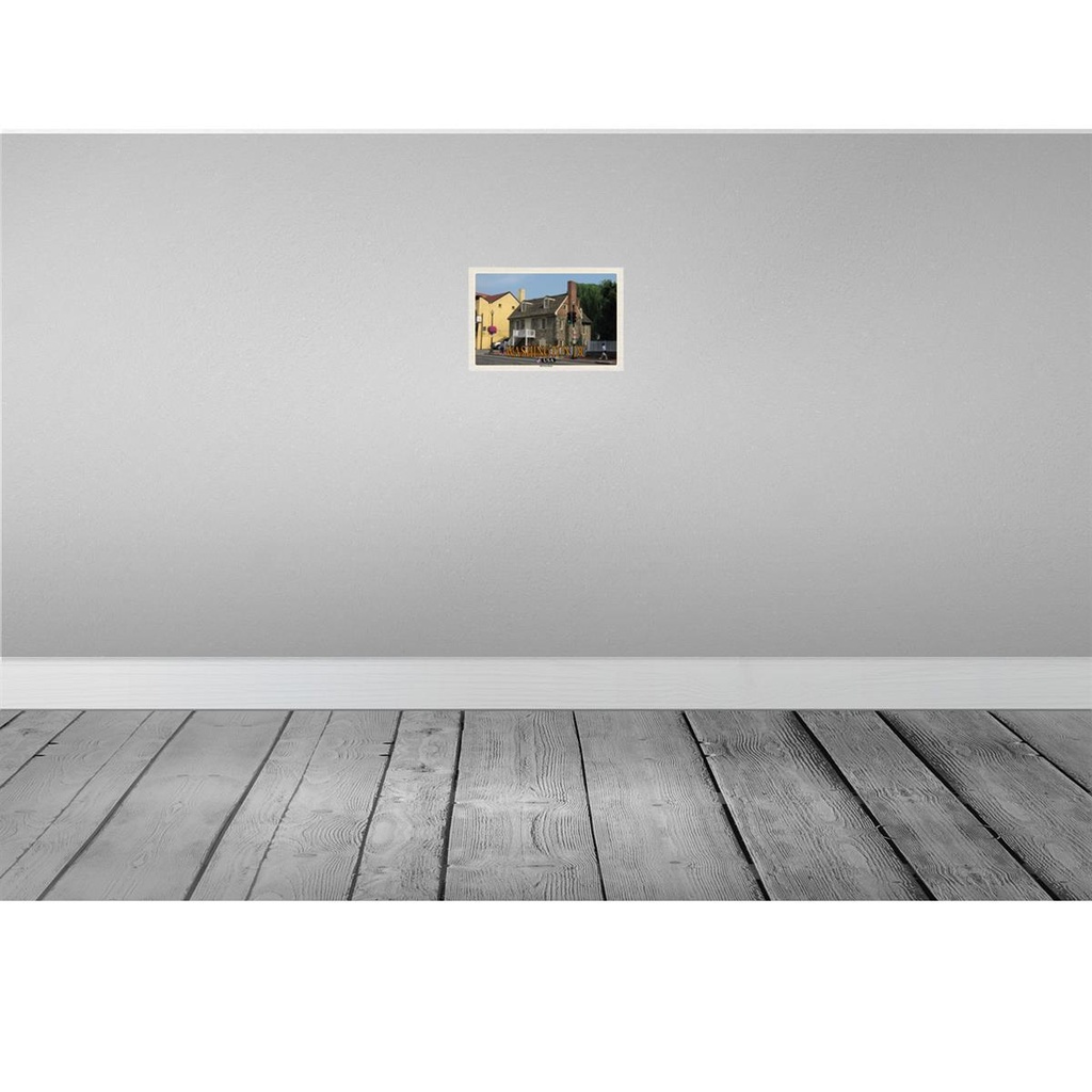 [LA-135530] Blechschild 20x30 cm Washington DC Reisen Urlaub USA Old Stone House Museum Bildmotiv Reisemotiv Abenteuer Bild 2